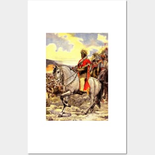 Menelik II of Ethiopia, Battle of Adwa, illustration (C036/6546) Posters and Art